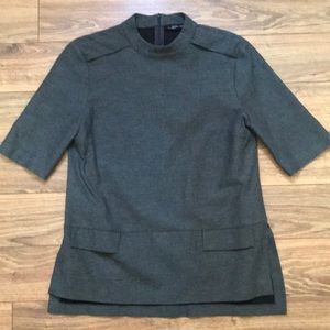 Zara women’s top, dark grey, s